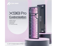 Attack Shark X98PRO Wireless Full-size layout różowa - 1472702 - zdjęcie 17